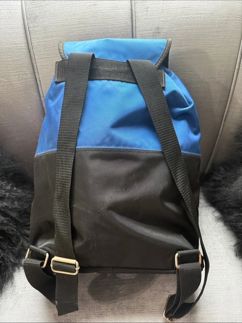 Polo by Ralph Lauren Blue, Black & Yellow SPORT Drawstring Backpack